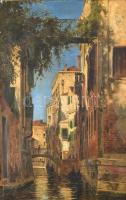 XX. század eleji festő: Velence. Olaj, vászon, jelzés nélkül, korabeli dekoratív keretben (Korának megfelelő állapotban). 65x43 cm / oil on canvas, unsigned, framed