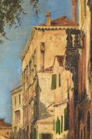 XX. század eleji festő: Velence. Olaj, vászon, jelzés nélkül, korabeli dekoratív keretben (Korának m...