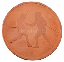 Papp László (1947-) 1992. "Olympiafila '92 Budapest" vörösréz vívósport emlékérem, so...