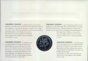 Hollandia 1996. 1Ecu "Johannes Vermeer" érmés, bélyeges borítékon T:1