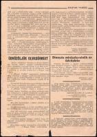 1948 Magyar Vadász. A Magyar Vadászok Országos Szövetségének hivatalos lapja, I. évf. 1. szám. 1948....