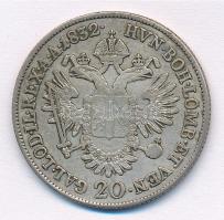 Ausztria 1832A 20kr Ag "I. Ferenc" T:2-,3 ph., kissé hajlott 
Austria 1832A 20 Kreuzer Ag...