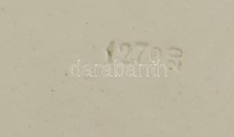 Jelzés nélkül: Nagy méretű porcelán tálca. Matricás, kopásokkal, d: 39 cm