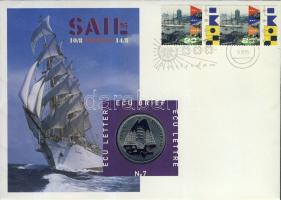 Hollandia 1995. 1Ecu "Amsterdam Sail-vitorlás verseny" érmés, bélyeges borítékon T:1