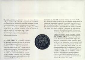 Hollandia 1995. 1Ecu "50 éves az ENSZ" érmés, bélyeges borítékon T:1