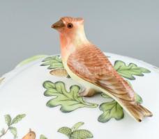 Herendi Rothschild mintás étkészlet. Jelzett. Kopott, apró sérülésekkel. Kézzel festett porcelán. 12...