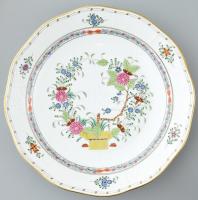 Herendi Fleur des indes vertes mintás étkészlet. Kézzel festett, kopott, pici csorba, mázrepedés, je...