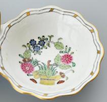 Herendi Fleur des indes vertes mintás étkészlet. Kézzel festett, kopott, pici csorba, mázrepedés, je...