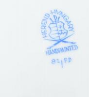 Herendi Fleur des indes vertes mintás étkészlet. Kézzel festett, kopott, pici csorba, mázrepedés, je...