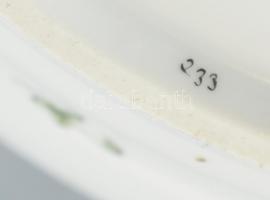 Herendi Fleur des indes vertes mintás étkészlet. Kézzel festett, kopott, pici csorba, mázrepedés, je...