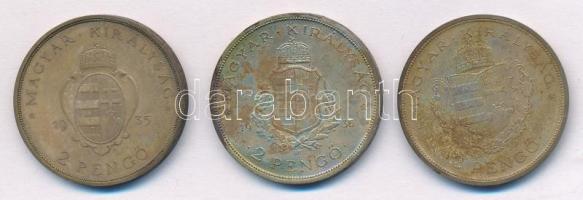 1935. 2P Ag "Pázmány" + 1935. 2P Ag "Rákóczi" + 1936. 2P Ag "Liszt Ferenc&q...