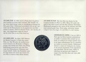 Hollandia 1995. 1Ecu "100 éves a film" érmés, bélyeges borítékon T:1