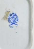 4 db Herendi Vienna Rose (VRH) porcelán gyertyatartók és tálka Kézzel festett, jelzett, nagy mázsérü...