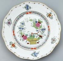 Herendi Fleur des indes vertes mintás süteményes tányér. Kézzel festett, hibátlan. jelzett. 6 db