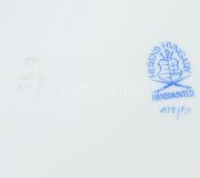 Herendi Fleur des indes vertes mintás süteményes tányér. Kézzel festett, hibátlan. jelzett. 6 db