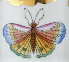 2 db Herendi porcelán kis csokor, fogpiszkáló tartó. Kézzel festett,jelzett, minimális kopással m: 5...