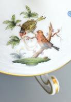 Herendi Rothschild mintás bouillon csésze 6 db. Kézzel festett, jelzett. Kis sérülésekkel