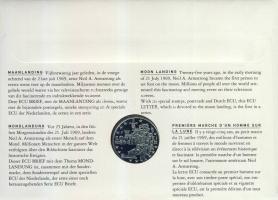 Hollandia 1994. 1Ecu "Holdraszállás" érmés, bélyeges borítékon T:1