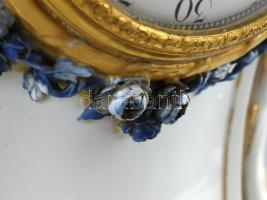 Königliche Porzellan Manufaktur asztalióra. Sérült, nem működik. Kézzel festett porcelán. Berlin XX....