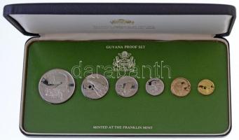 Guyana 1980. 1c - 1D (6xklf) forgalmi sor, eredeti dísztokban T:PP / Guyana 1980. 1 Cent - 1 Dollar (6xdiff) coin set in original display case C:PP Krause PS11