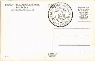 1940 Marosvásárhely, Targu Mures; bevonulás, zászlók. Sárai E. 0. / entry of the Hungarian troops, f...