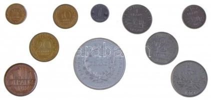 Franciaország 1979. 1c - 5Fr (10xklf) forgalmi sor, eredeti dísztokban T:1 / France 1979. 1 Centimes...