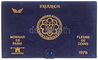 Franciaország 1979. 1c - 5Fr (10xklf) forgalmi sor, eredeti dísztokban T:1 / France 1979. 1 Centimes...