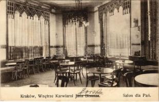 Kraków, Krakau; Wnetrze Karwiarni Jana Bosanza, Salon dla Pan / cafe interior (fl)