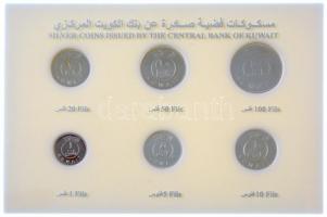 Kuvait 2008. 1f - 100f Ag Jaber III / Sabah IV (6xklf) forgalmi sor, eredeti dísztokban T:PP / Kuwait 2008. 1 Fils - 100 Fils Ag Jaber III / Sabah IV (6xdiff) coin set in original display case C:PP  Krause PS5/6