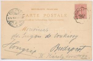 1904 Monte Carlo-i kaszinó, rulett kerék eredeti 20 frankos pénzérmével: A szerencse forgandó / Gagn...