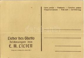 Lieder des Ghetto. Verlag von S. Calvary & Co. / Jewish art postcard. Judaica s: Ephraim Moses L...