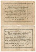 1849. 15kr + 30kr "Kossuth bankó" T:III
Adamo G102, G103