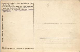 Tátraszéplak, Tatranska Polianka, Westerheim (Magas-Tátra, Vysoké Tatry); Marianna villa, Gerlahfalv...