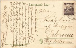 1921 Nagyrozvágy, Fő utca, kerekes kút, templom