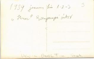 1939 Budapest V. Könyvnap, IBUSZ sátor, automobil a Deák Ferenc és Váci utca sarkán. photo