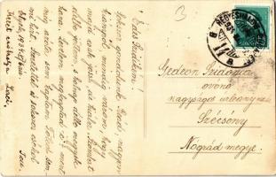 1934 Etyek, A rádió-autó a templom előtt, gólya madár a templom keresztjén. photo