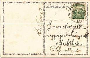 Boldog Újévet! Rigler József Ede kiadása (R. J. E.) / Hungarian New Year greeting art postcard. s: F...