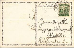 Boldog Újévet! Rigler József Ede kiadása (R. J. E.) / Hungarian New Year greeting art postcard. s: K...