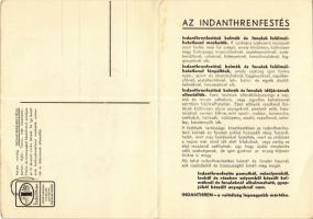 Indanthren textil festék reklámlap. Kinyitható / Indanthren textile paint advertisement. folding
