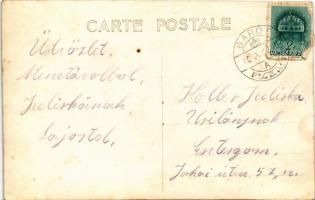 1940 Barót, Baraolt; bevonulás, "Isten hozott" feliratú díszkapuval / entry of the Hungari...