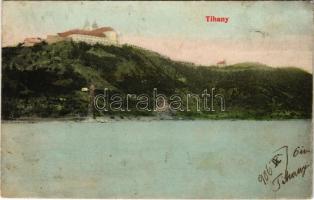 1906 Tihany, Apátság és szélmalom a Duna parton (Rb)