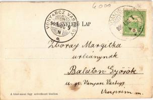 1909 Felsőnána, Felső-Nána; Plébánia, Fő utca. Fogyasztási Szövetkezet kiadása (EK)