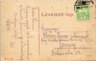 1915 Verbász, Vrbas; Grabenstein M. (?) Központi szálló, kávéház és kaszinó, Bohém színpad reklám. W...