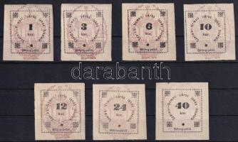 1919 Szatmárnémeti lakáshivatali bélyegek 7 darabos sorozat (105.000) / Housing Authority stamps set of 7
