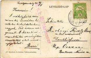 1915 Székelyudvarhely, Odorheiu Secuiesc; Deák tér, Plébánia templom, lovaskocsi. Szvoboda J. kiadás...