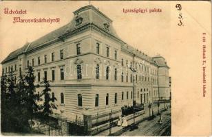 1900 Marosvásárhely, Targu Mures; Igazságügyi palota. Holbach E. kiadása / palace of justice