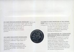 Hollandia 1999. 1Ecu "100 éves a holland madárvédelem" érmés, bélyeges borítékon T:1