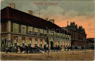 1915 Pancsova, Pancevo; Kir. törvényszék, lovaskocsik / court, horse carts (fl)