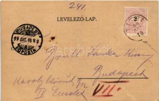 1899 (Vorläufer) Titel, Járásbíróság, Tiszapart, téglagyár. Nonnenmacher Endre kiadása / county cour...