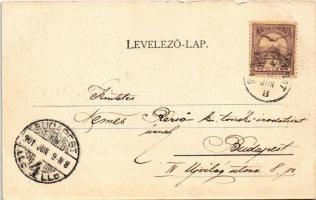 1901 Muraszombat, Murska Sobota; Templom utca, kir. járásbíróság és posta. Czipott József kiadása / ...